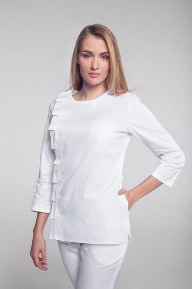 Medicinska Bluza Ženska Bijela - Trofrtaljni Rukav - CLASSIC B9