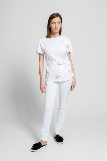 Medicinska Bluza Ženska Bijela - WELLNESS WB1