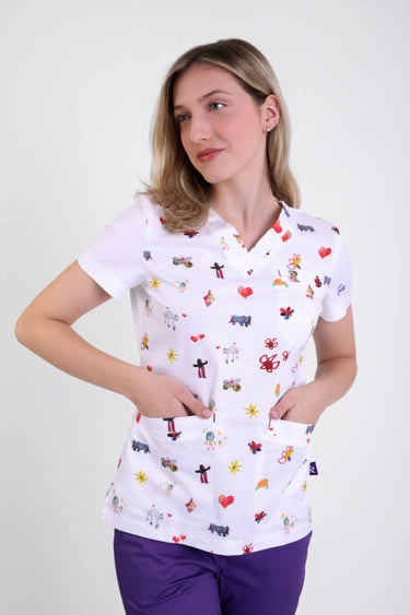 Medicinska Bluza Ženska Print - FLEX B3