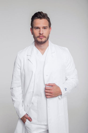 Medicinski Mantil Muški Bijeli - CLASSIC M1