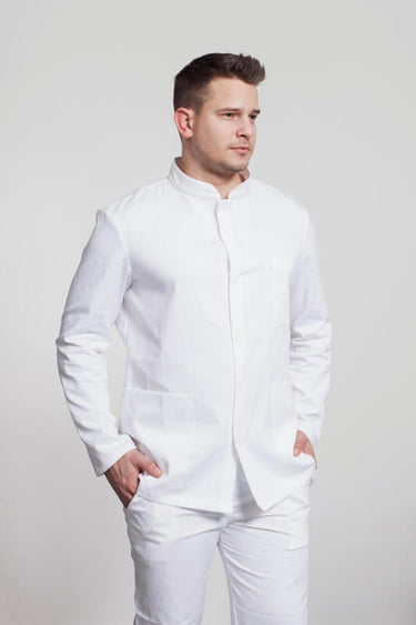 Medicinska Bluza Muška Bijela - Dugi Rukav - CLASSIC M7