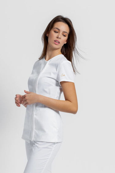 Medicinska Bluza Ženska Bijela - WELLNESS WB2