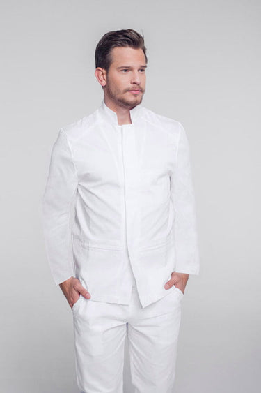 Medicinska Bluza Muška Bijela - Dugi Rukav - CLASSIC M2