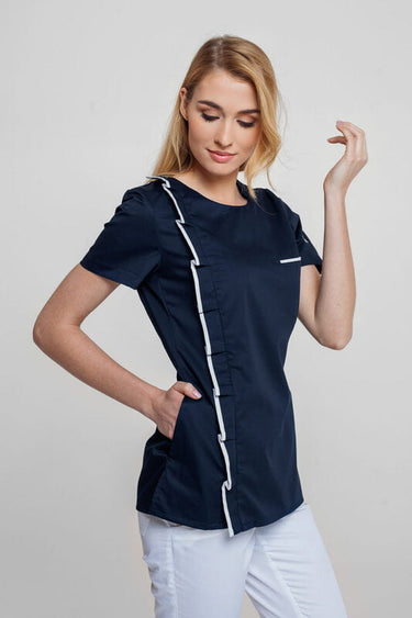 Medicinska Bluza Ženska Tamno Plava - CLASSIC B9