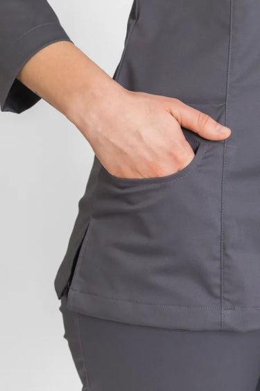 Medicinska Bluza Ženska Siva - Trofrtaljni Rukav - FLEX B6