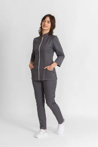 Medicinska Bluza Ženska Siva - Trofrtaljni Rukav - FLEX B6