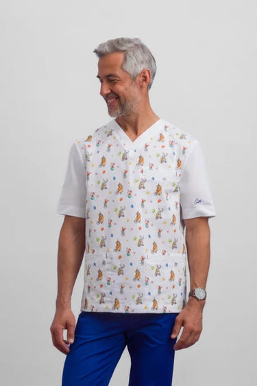 Medicinska Bluza Muška Print Cirkus - FLEX M3